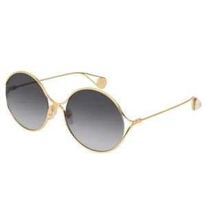 GUCCI Gold/Grey Gradient Round Sunglasses
